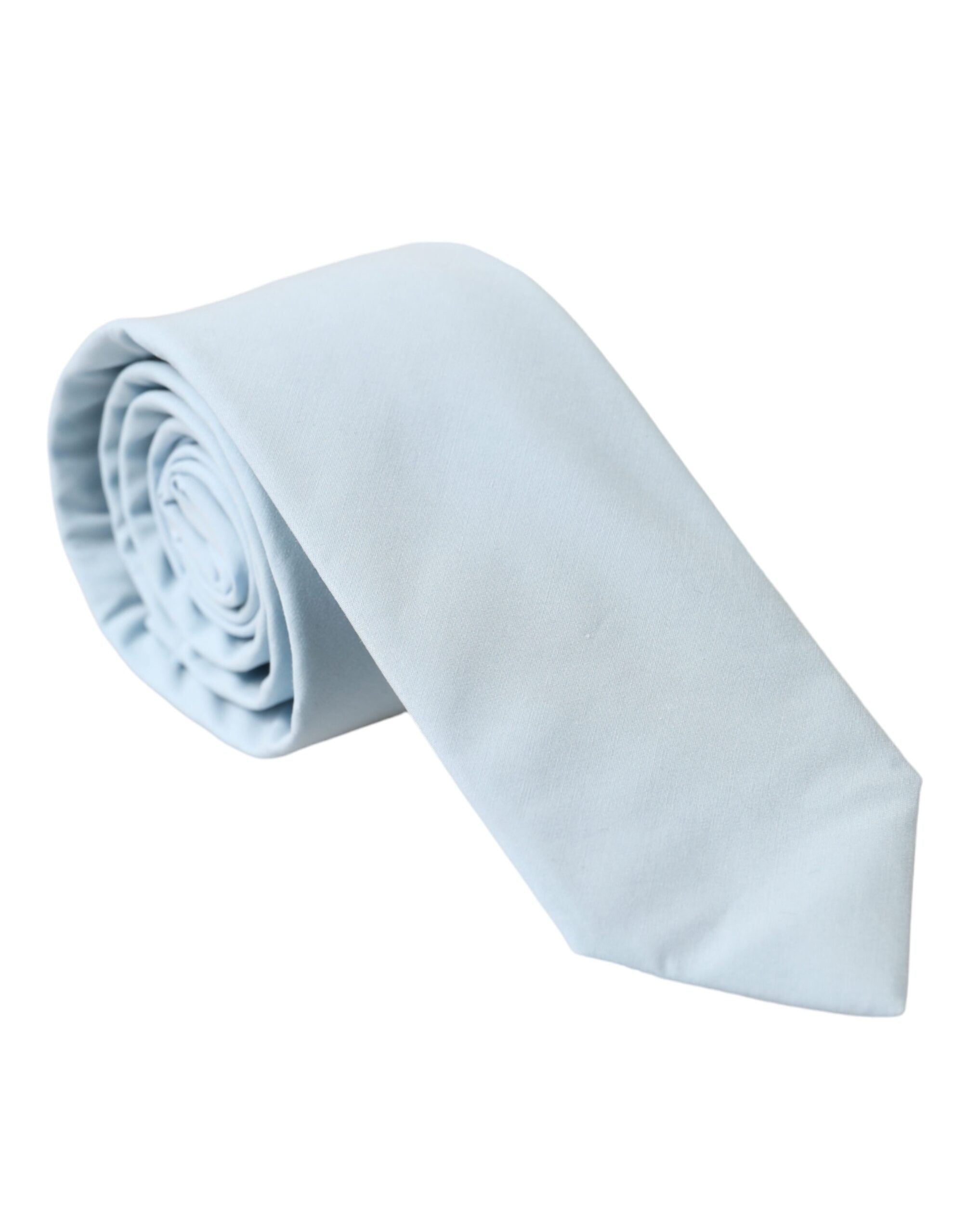 Dolce & Gabbana Light Blue Cotton Adjustable Tie Men - Luksusmuotia Dolce & Gabbana - Tutustu YVES JAVANNI® 