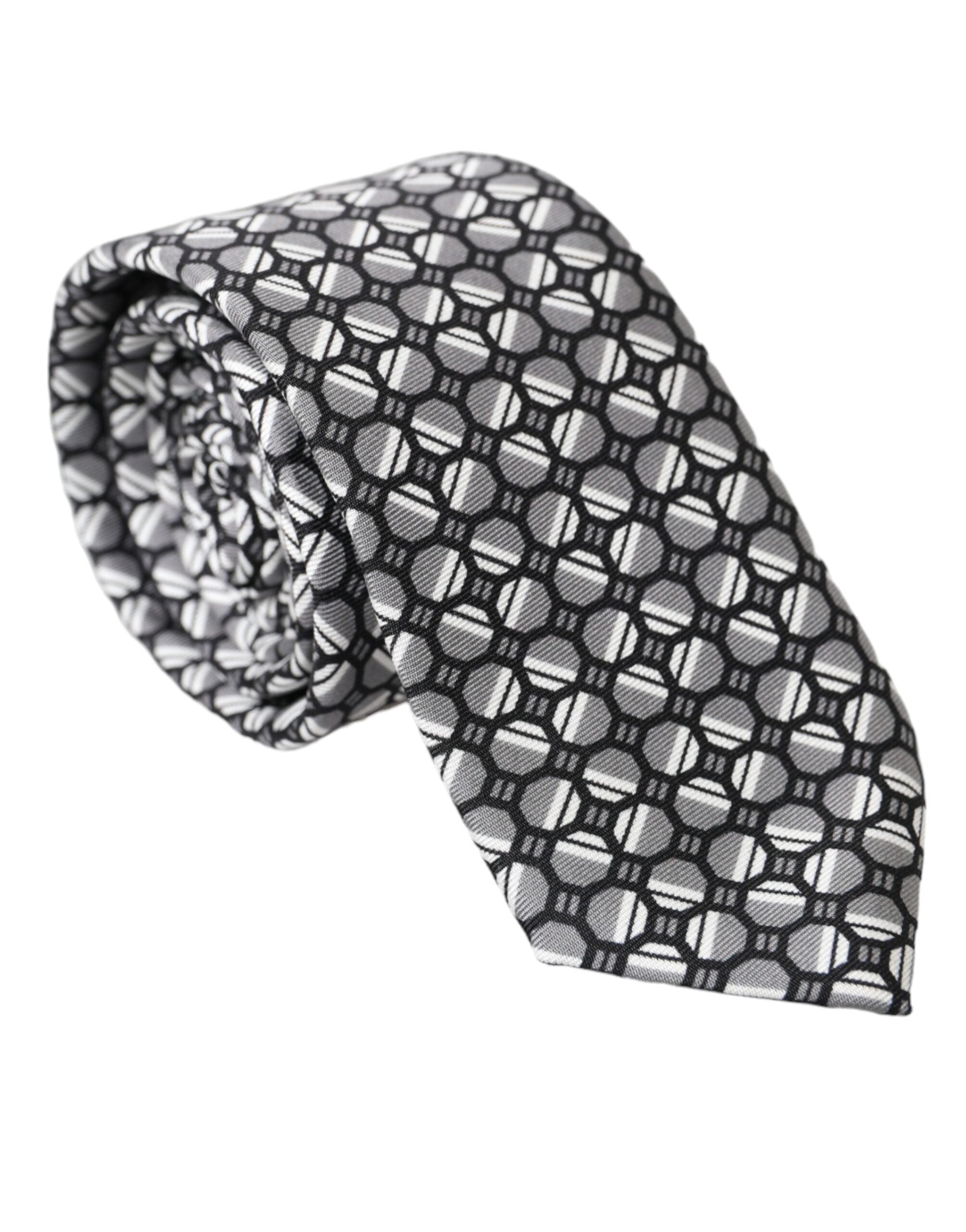 Dolce & Gabbana Multicolor Patterned 100% Silk Adjustable Tie - Luxury from Dolce & Gabbana - Shop at YVES JAVANNI