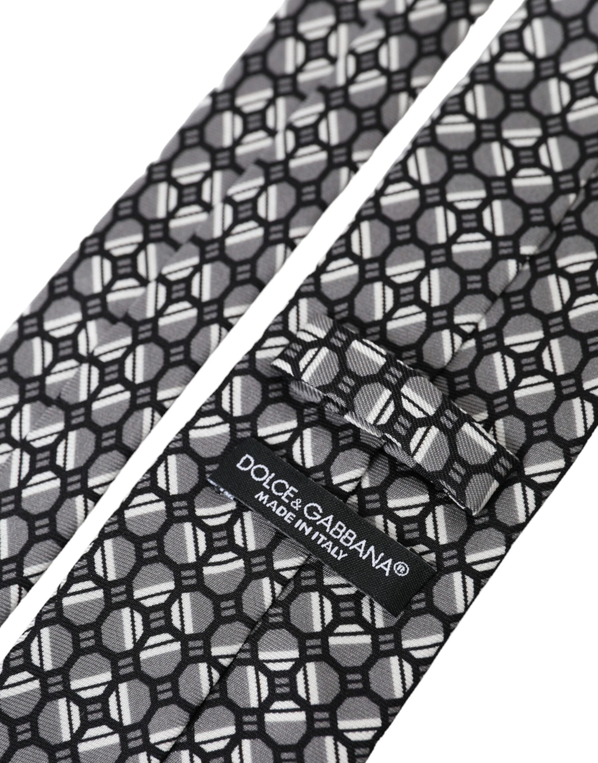 Dolce & Gabbana Multicolor Patterned 100% Silk Adjustable Tie - Luksusmuotia Dolce & Gabbana - Tutustu YVES JAVANNI® 