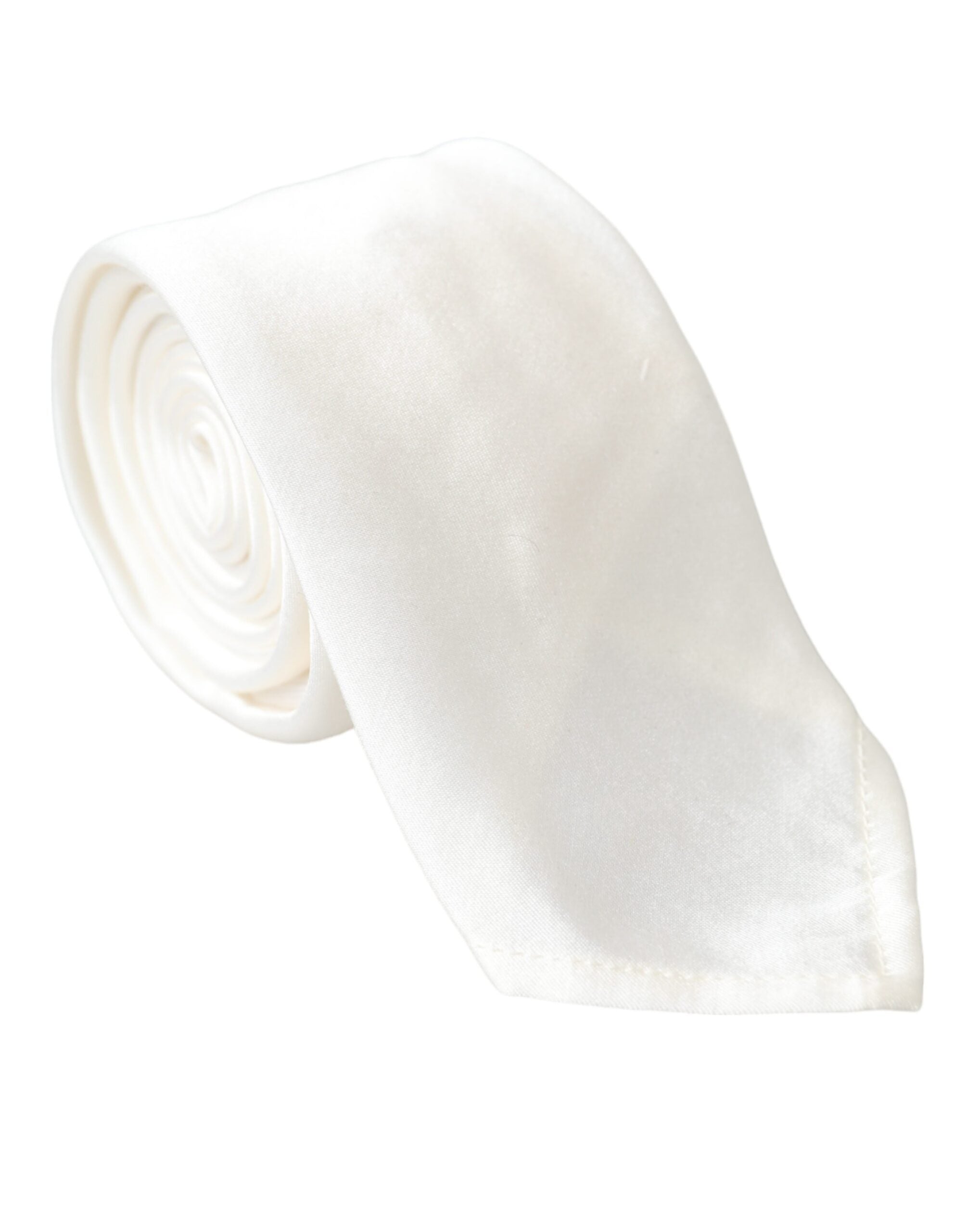 Dolce & Gabbana White Silk Blend Adjustable Tie Men - Luksusmuotia Dolce & Gabbana - Tutustu YVES JAVANNI® 