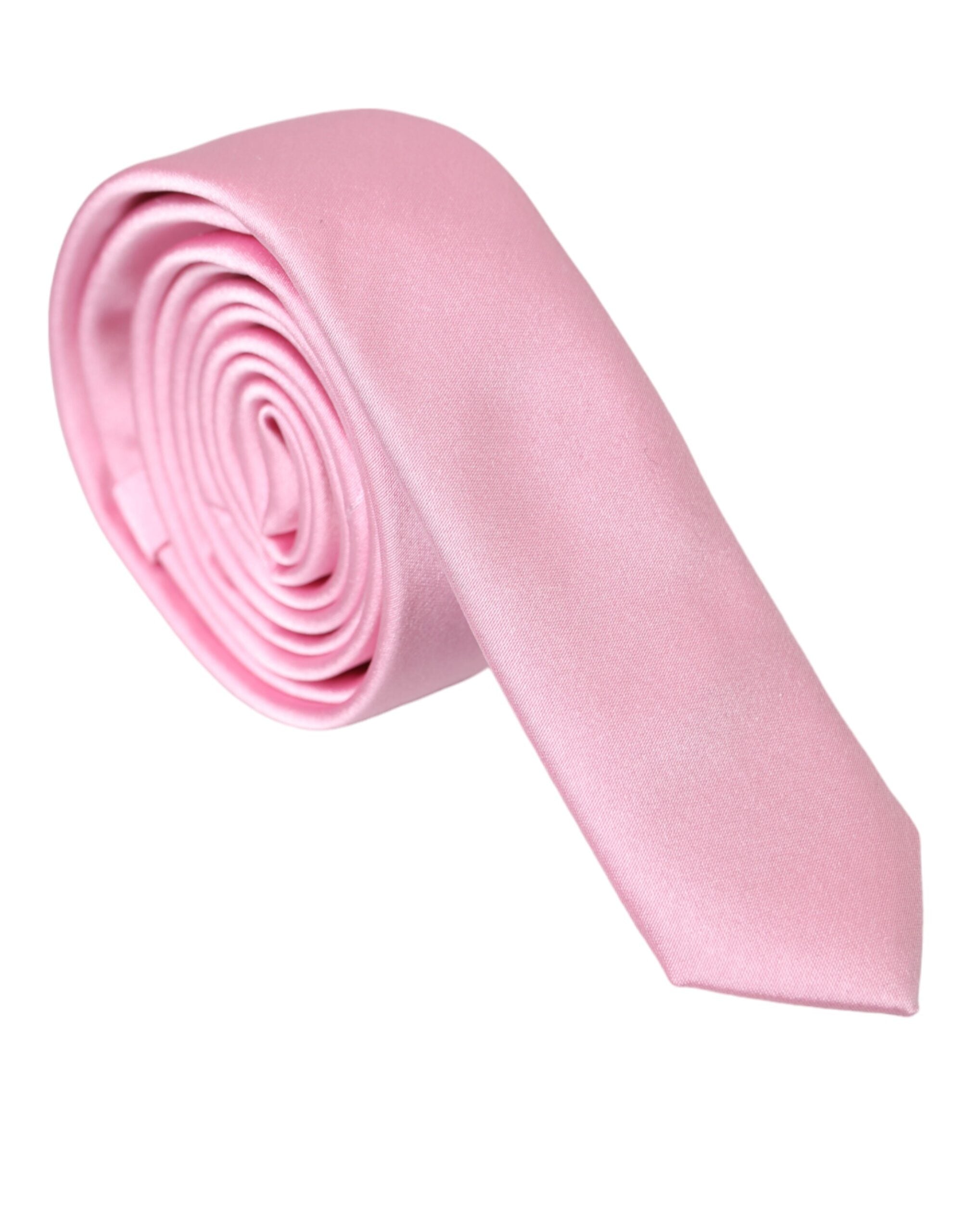 Dolce & Gabbana Pink Solid Silk Adjustable Tie Men - Luksuslaukut ja asusteet Dolce & Gabbana - Tutustu YVES JAVANNI® 