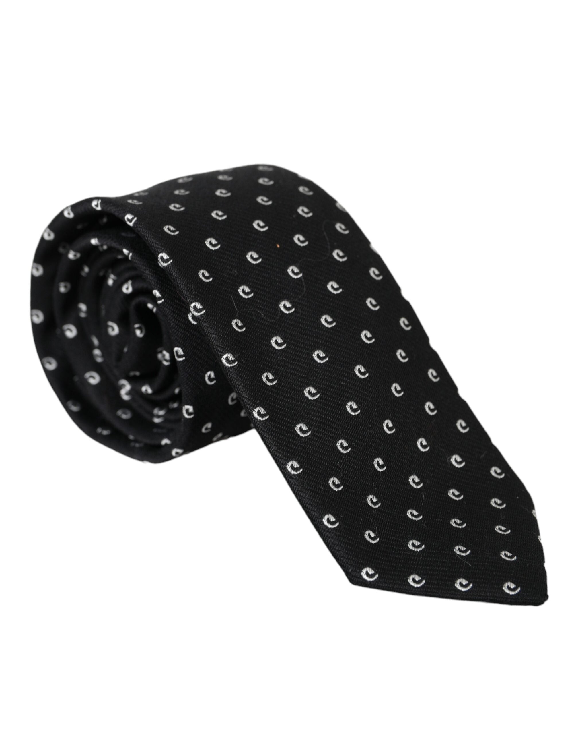 Dolce & Gabbana Black Logo Cotton Blend Adjustable Tie - Luksusmuotia Dolce & Gabbana - Tutustu YVES JAVANNI® 