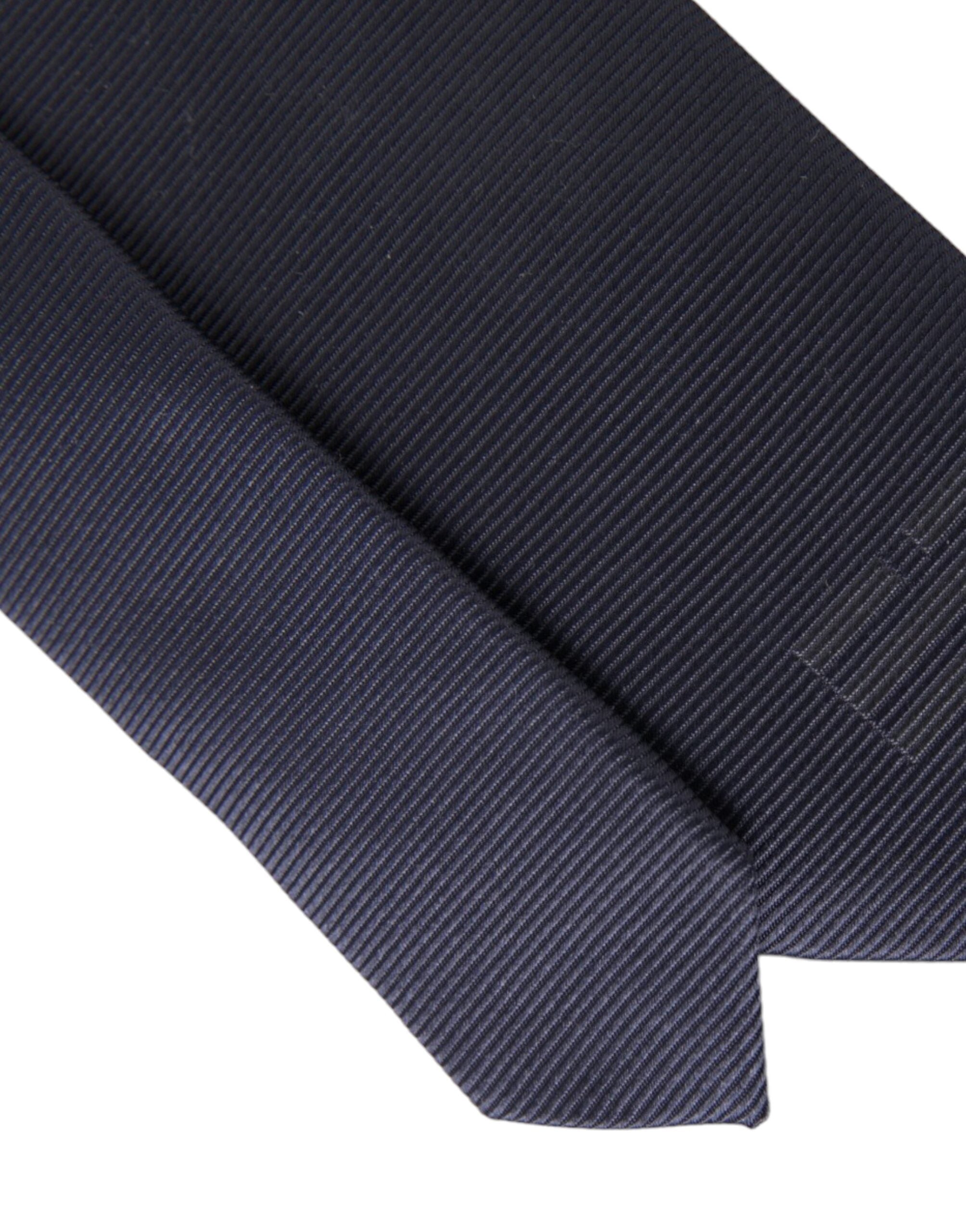 Dolce & Gabbana Blue Solid Silk Adjustable Tie Men - Luksusmuotia Dolce & Gabbana - Tutustu YVES JAVANNI® 