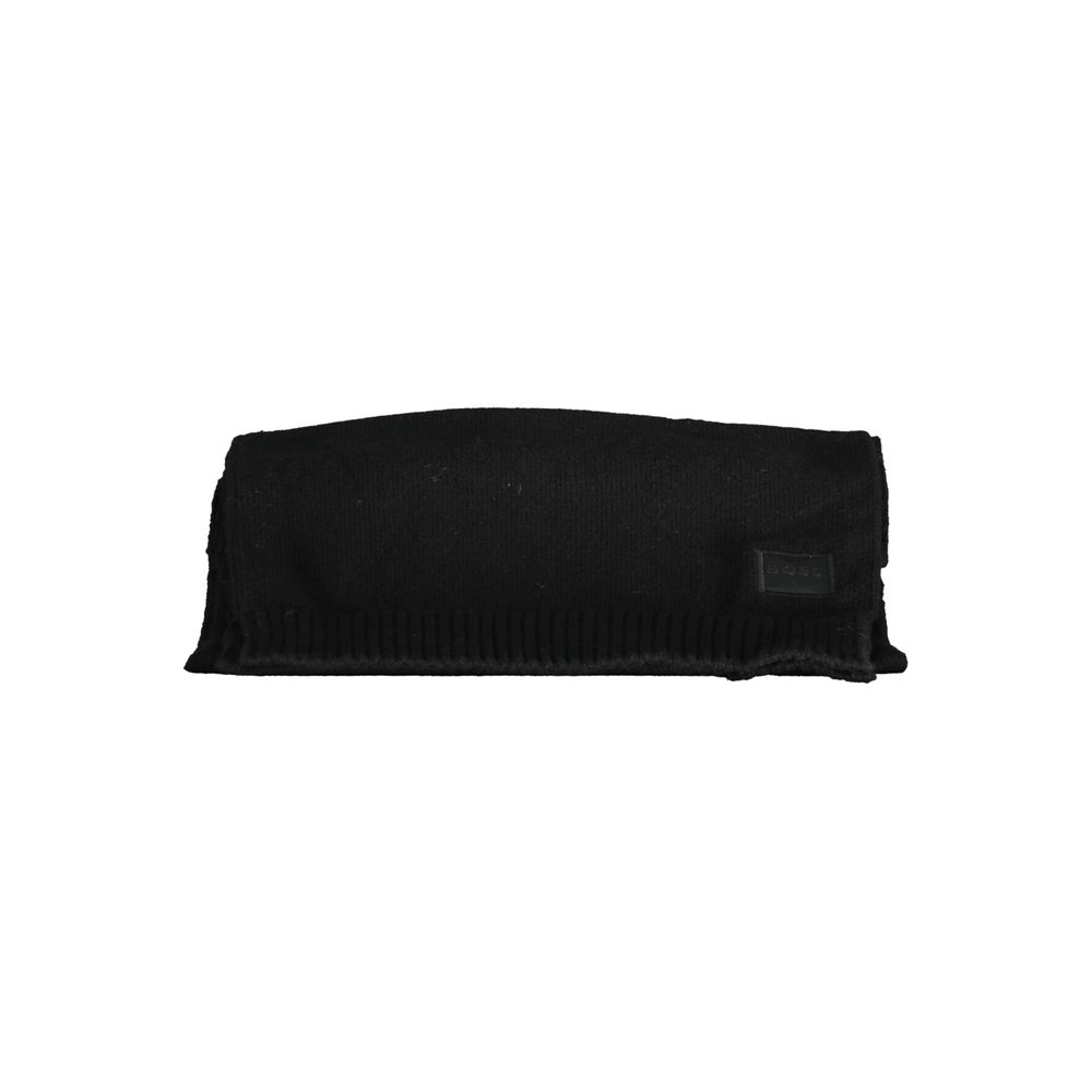 Hugo Boss Black Cotton Scarf - Luksusmuotia Hugo Boss - Tutustu YVES JAVANNI® 