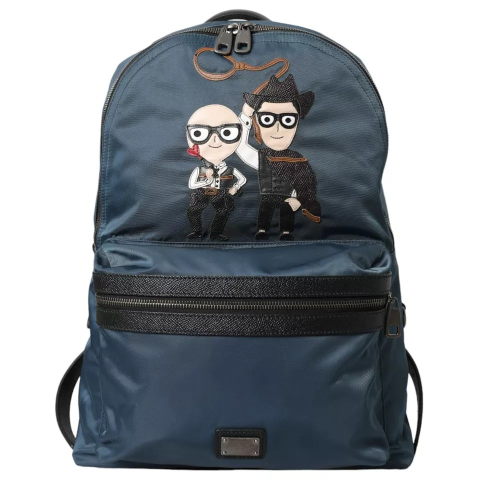 Dolce & Gabbana Blue Nylon #DGFamily Patch Men Backpack Bag - Luksusmuotia Dolce & Gabbana - Tutustu YVES JAVANNI® 