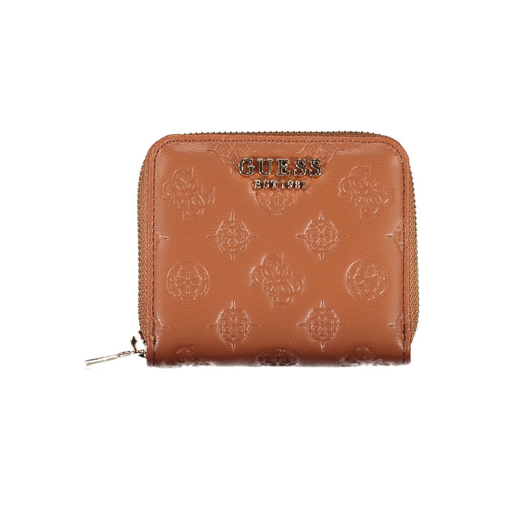 Guess Chic Brown Contrasting Detail Wallet - Luksusmuotia Guess Jeans - Tutustu YVES JAVANNI® 