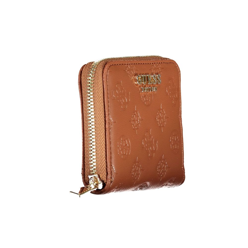 Guess Chic Brown Contrasting Detail Wallet - Luksusmuotia Guess Jeans - Tutustu YVES JAVANNI® 