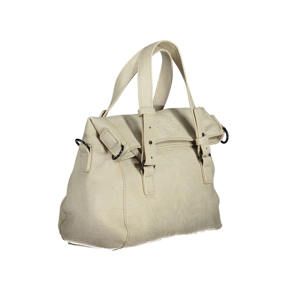 Desigual Chic White Contrasting Detail Handbag - Luksusmuotia Desigual - Tutustu YVES JAVANNI® 