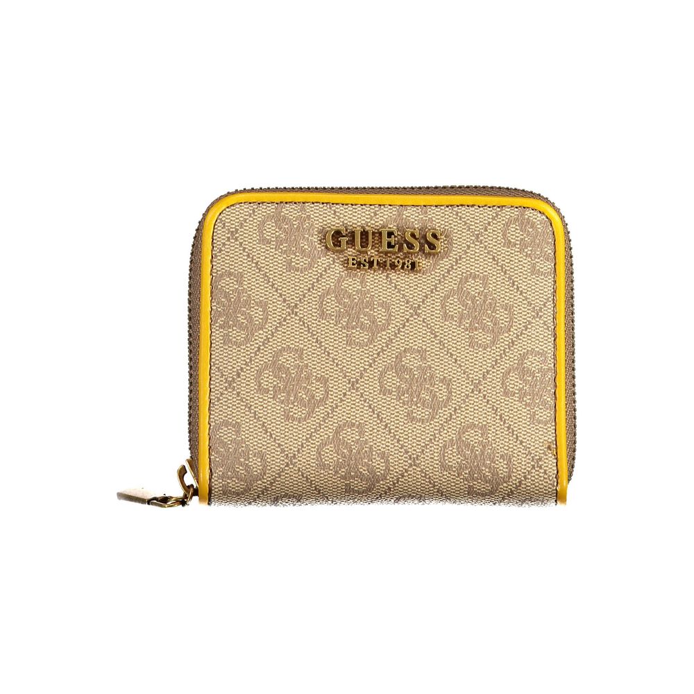 Guess Chic Sunshine Yellow Zip Wallet - Luksusmuotia Guess Jeans - Tutustu YVES JAVANNI® 