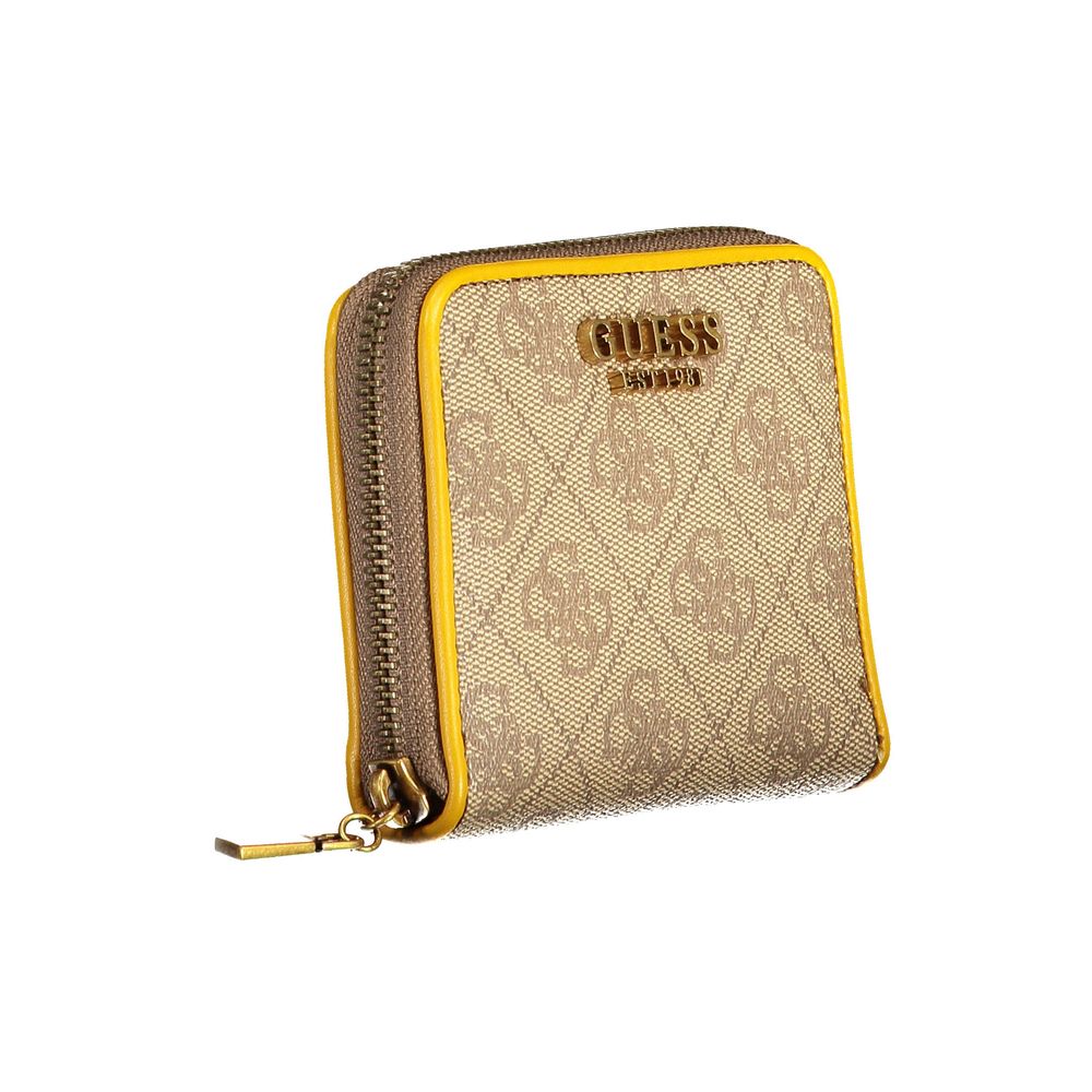 Guess Chic Sunshine Yellow Zip Wallet - Luksusmuotia Guess Jeans - Tutustu YVES JAVANNI® 