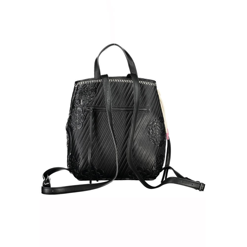 Desigual Chic Black Backpack with Contrast Details - Luksusmuotia Desigual - Tutustu YVES JAVANNI® 