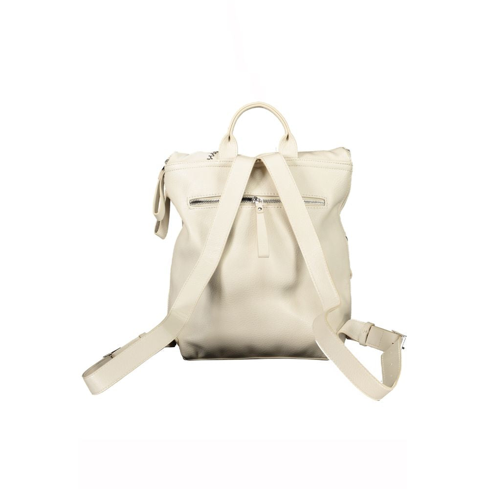 Desigual Beige Chic Backpack with Contrasting Details - Luksusmuotia Desigual - Tutustu YVES JAVANNI® 