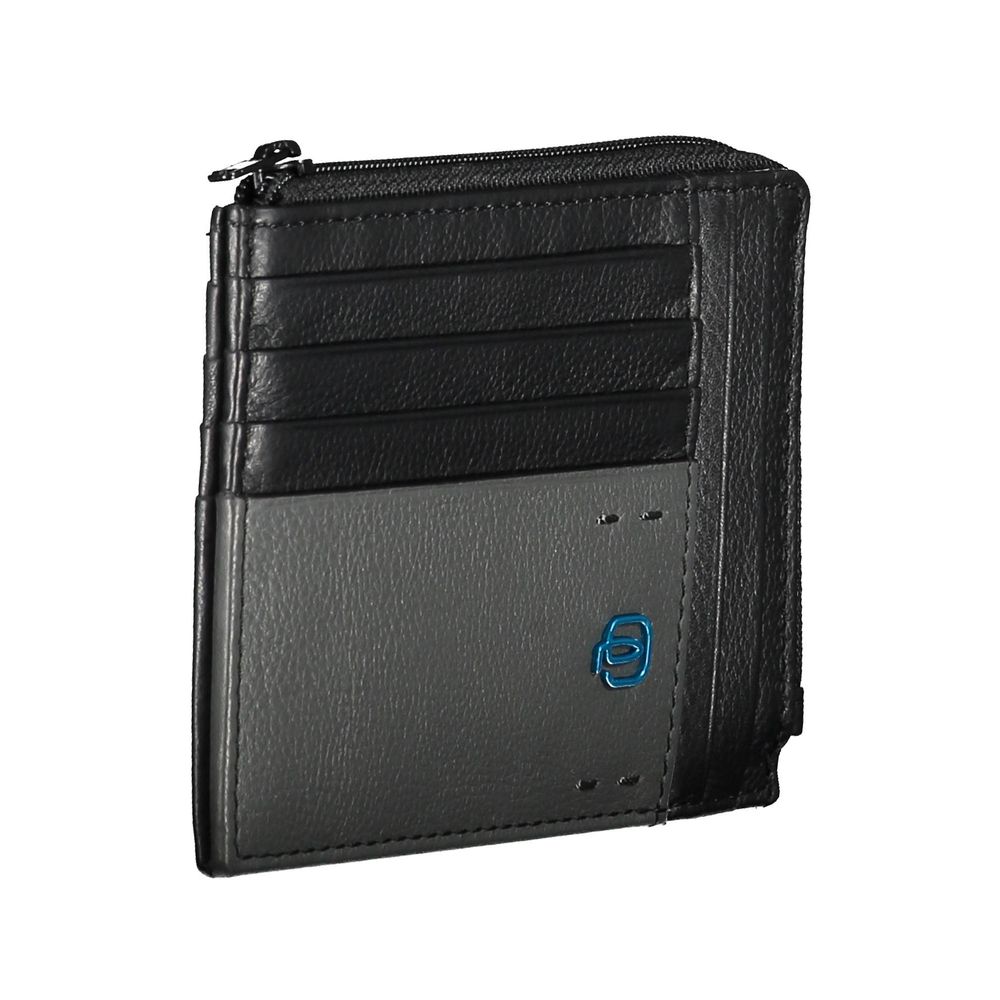 Piquadro "Black Leather Men Wallet" - Luksuslaukut ja asusteet Piquadro - Tutustu YVES JAVANNI® 