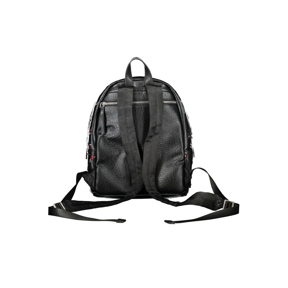 Desigual Chic Black Backpack with Contrasting Details - Luksusmuotia Desigual - Tutustu YVES JAVANNI® 