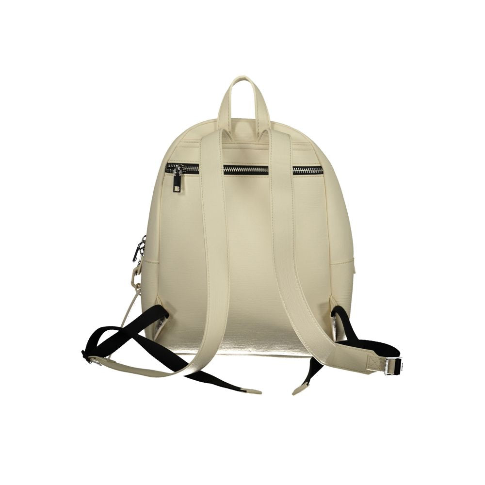 Desigual Chic White Contrast Detail Backpack - Luksusmuotia Desigual - Tutustu YVES JAVANNI® 