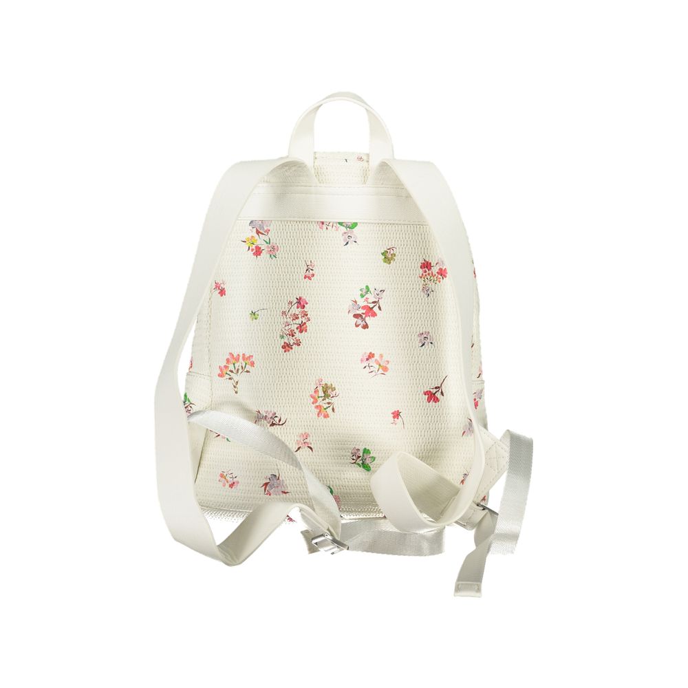 Desigual White Polyethylene Backpack - Luksusmuotia Desigual - Tutustu YVES JAVANNI® 