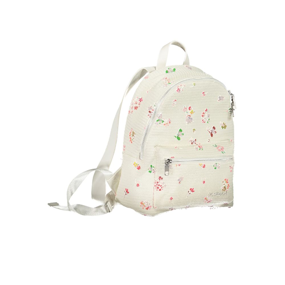 Desigual White Polyethylene Backpack - Luksusmuotia Desigual - Tutustu YVES JAVANNI® 