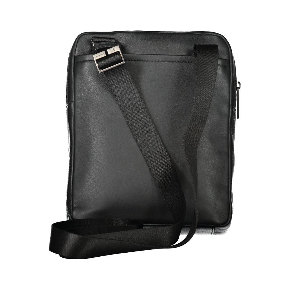 Piquadro Elegant Black Leather Shoulder Bag - Luxury from Piquadro - Shop at YVES JAVANNI