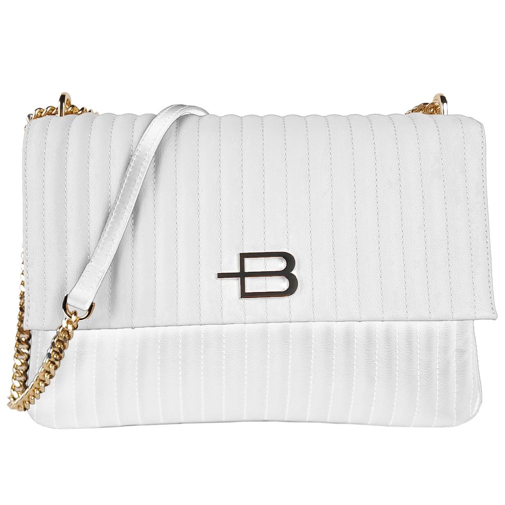 Baldinini Trend Chic Quilted Calfskin Shoulder Bag with Chain Strap - Luksuslaukut ja asusteet Baldinini Trend - Tutustu YVES JAVANNI® 