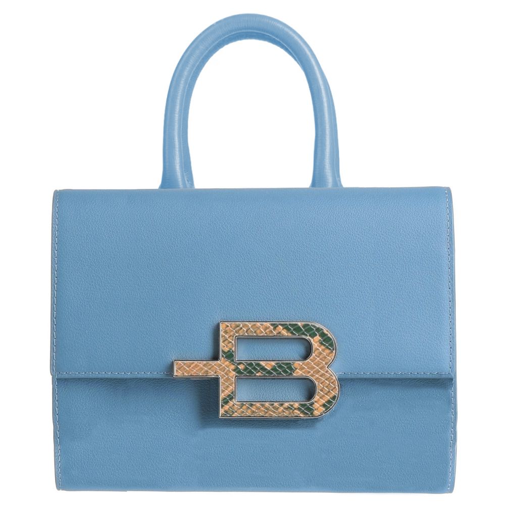 Baldinini Trend Elegant Light Blue Calfskin Handbag - Luksuslaukut ja asusteet Baldinini Trend - Tutustu YVES JAVANNI® 