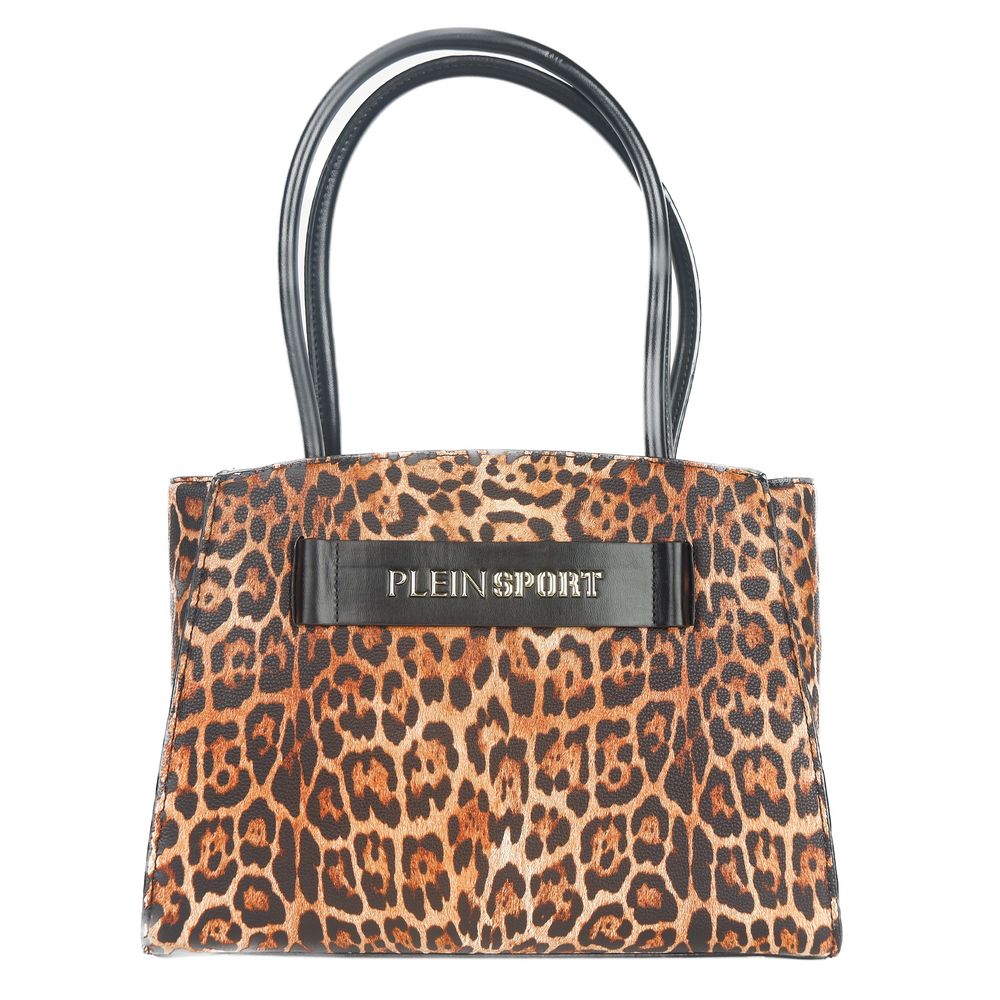 Plein Sport Leopard Print Shopper with Logo Accent - Luksusmuotia Plein Sport - Tutustu YVES JAVANNI® 