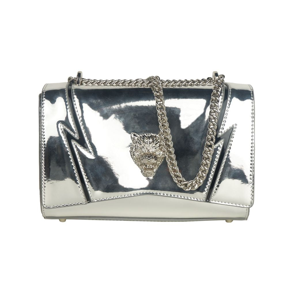 Plein Sport Elegant Gray Chain-Strapped Shoulder Bag - Luksuslaukut ja asusteet Plein Sport - Tutustu YVES JAVANNI® 