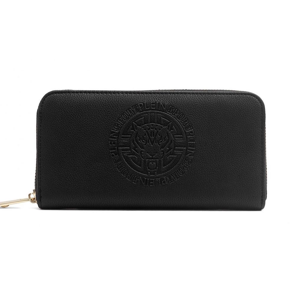 Plein Sport Sleek Black Zip Wallet with Logo - Luksusmuotia Plein Sport - Tutustu YVES JAVANNI® 