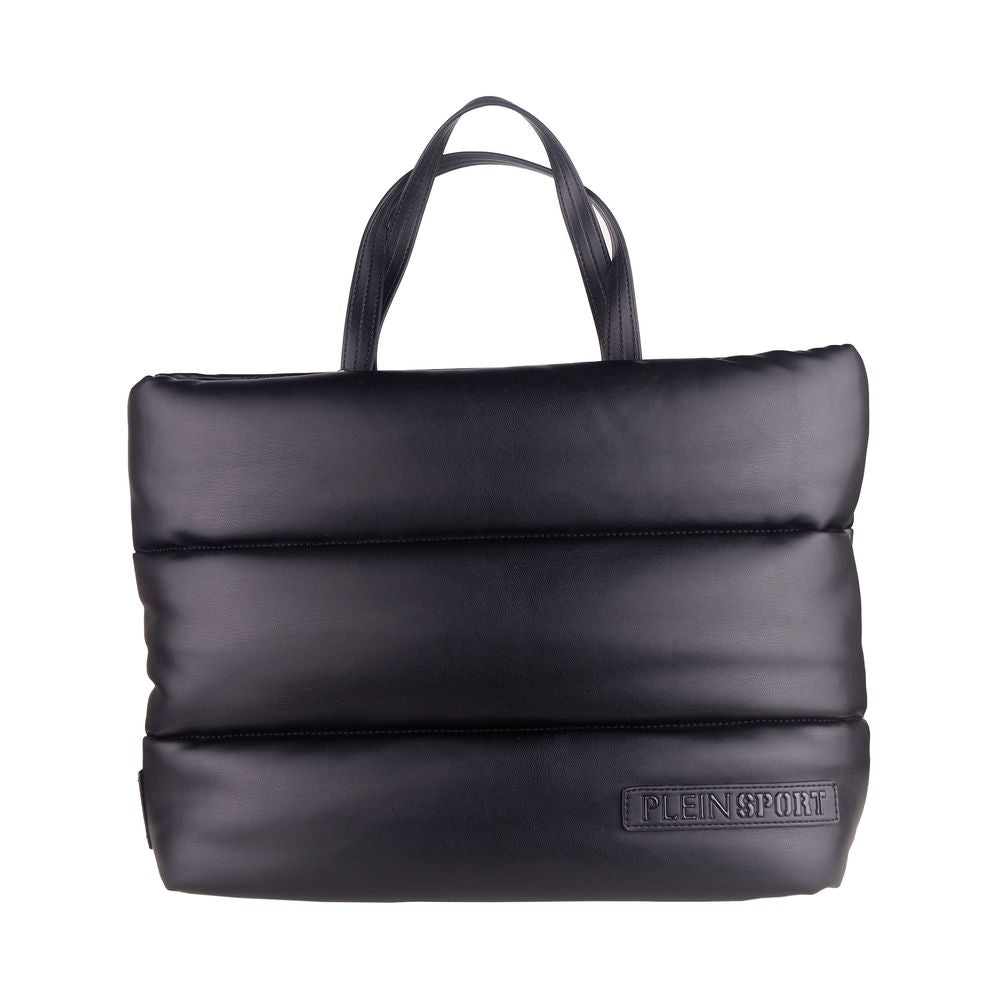 Plein Sport Elegant Black Padded Eco-Leather Shopper - Luksusmuotia Plein Sport - Tutustu YVES JAVANNI® 