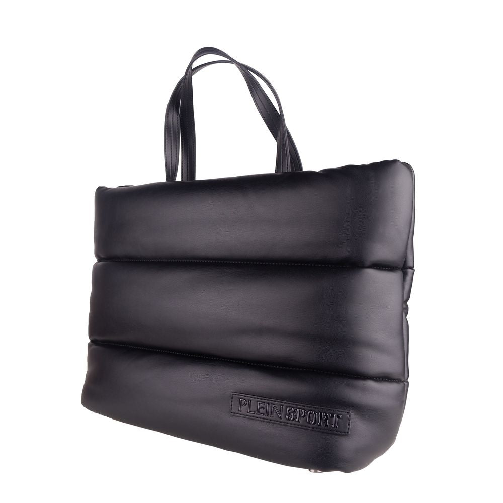 Plein Sport Elegant Black Padded Eco-Leather Shopper - Luksusmuotia Plein Sport - Tutustu YVES JAVANNI® 