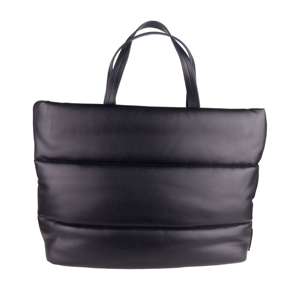 Plein Sport Elegant Black Padded Eco-Leather Shopper - Luksusmuotia Plein Sport - Tutustu YVES JAVANNI® 