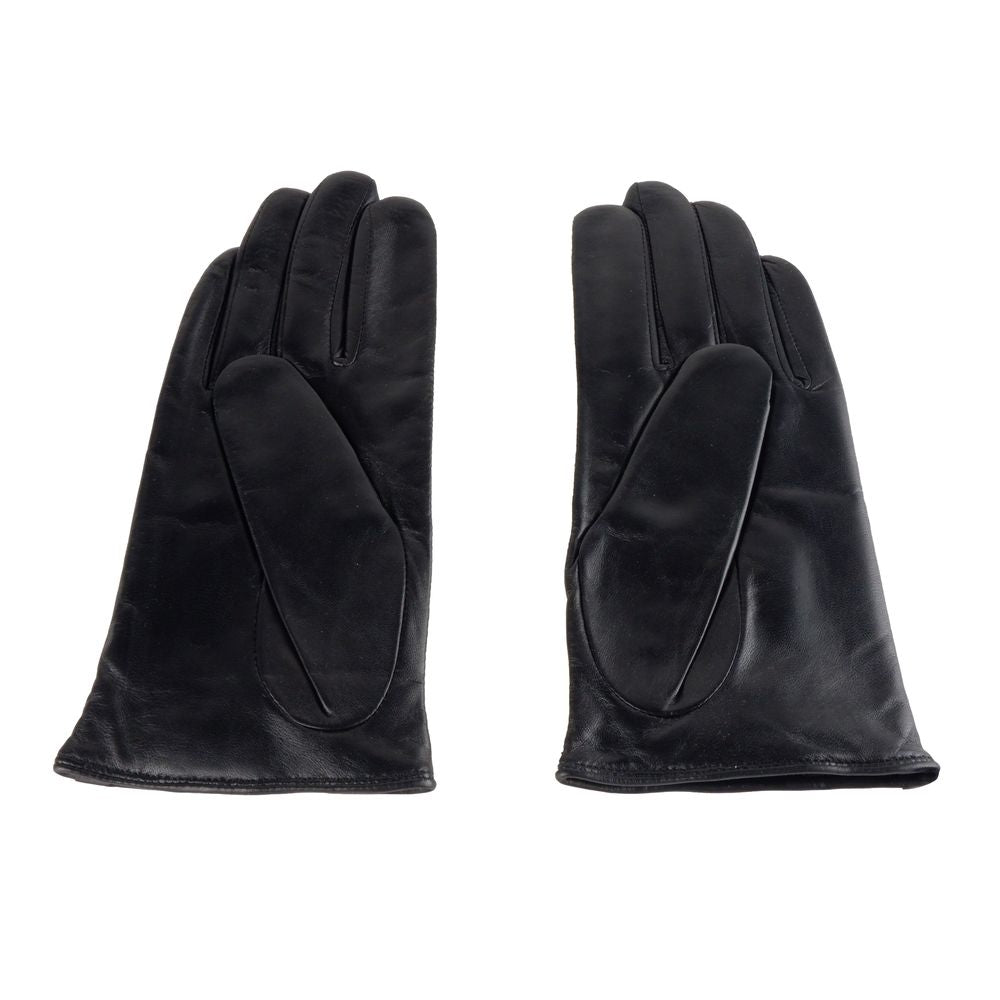 Cavalli Class Elegant Black and Blue Lambskin Gloves - Luksusmuotia Cavalli Class - Tutustu YVES JAVANNI® 