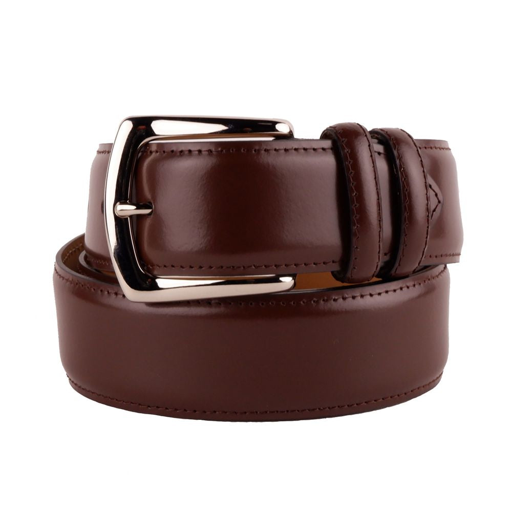 Made in Italy Elegant Smooth Brown Calfskin Belt - Luksusmuotia Made in Italy - Tutustu YVES JAVANNI® 