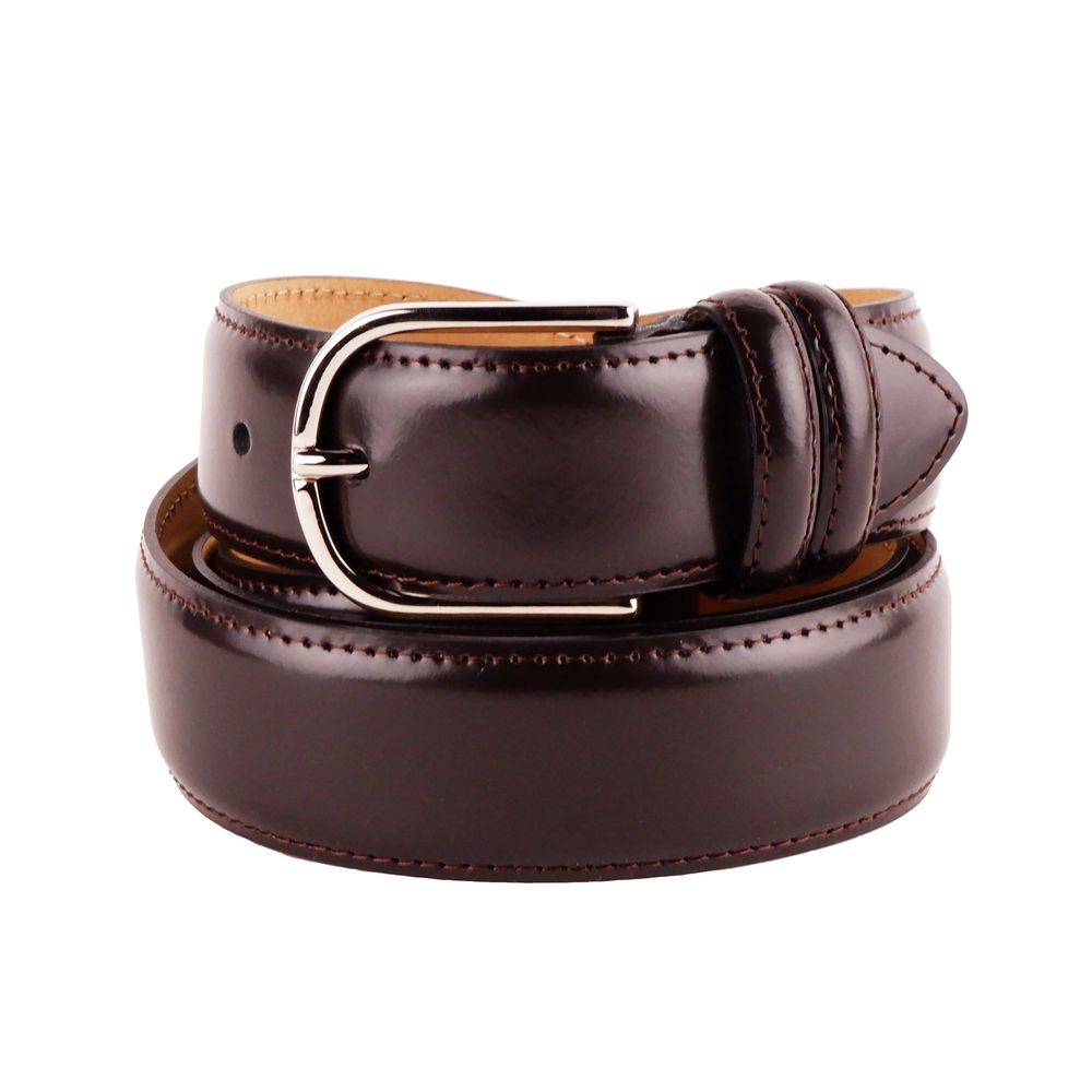 Made in Italy Elegant Smooth Brown Calfskin Belt - Luksusmuotia Made in Italy - Tutustu YVES JAVANNI® 