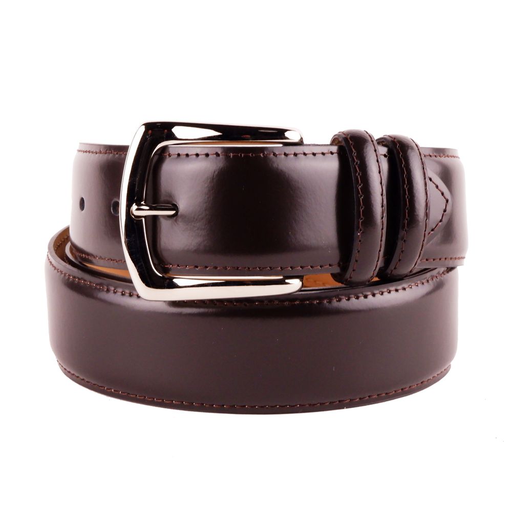 Made in Italy Elegant Smooth Brown Calfskin Men's Belt - Luksusmuotia Made in Italy - Tutustu YVES JAVANNI® 