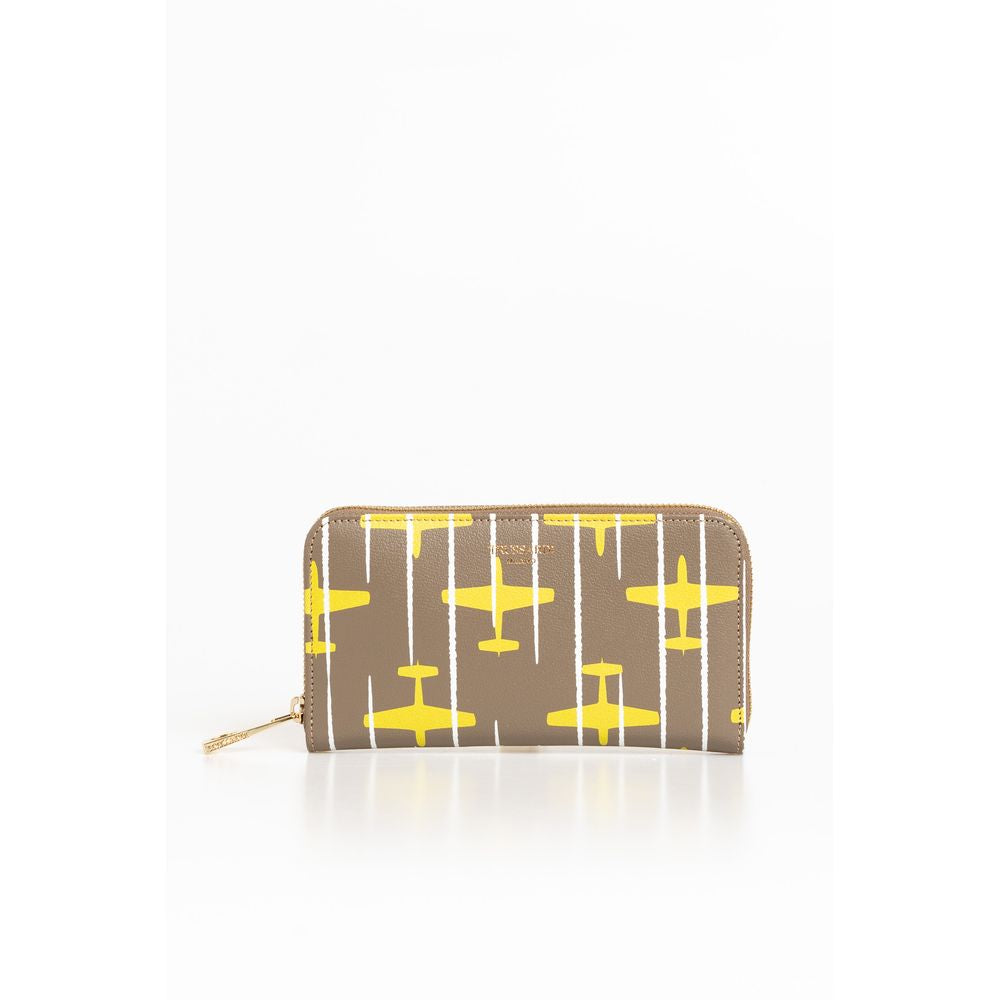 Trussardi Beige Leather Women Wallet - Luksusmuotia Trussardi - Tutustu YVES JAVANNI® 