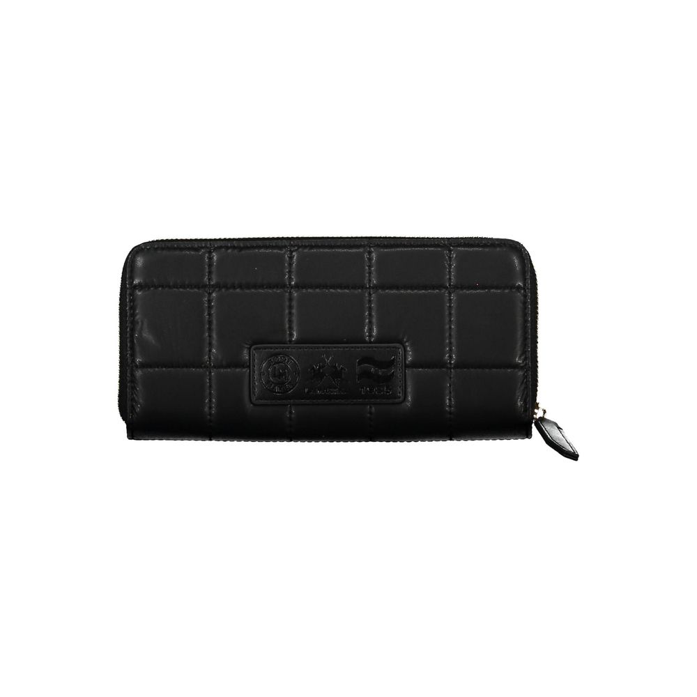 La Martina Sleek Black Polyurethane Wallet - Luksusmuotia La Martina - Tutustu YVES JAVANNI® 