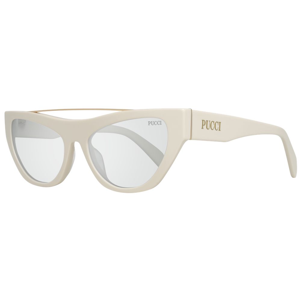 Emilio Pucci White Women Sunglasses - Luksusmuotia Emilio Pucci - Tutustu YVES JAVANNI® 