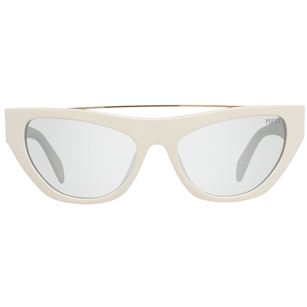 Emilio Pucci White Women Sunglasses - Luksusmuotia Emilio Pucci - Tutustu YVES JAVANNI® 