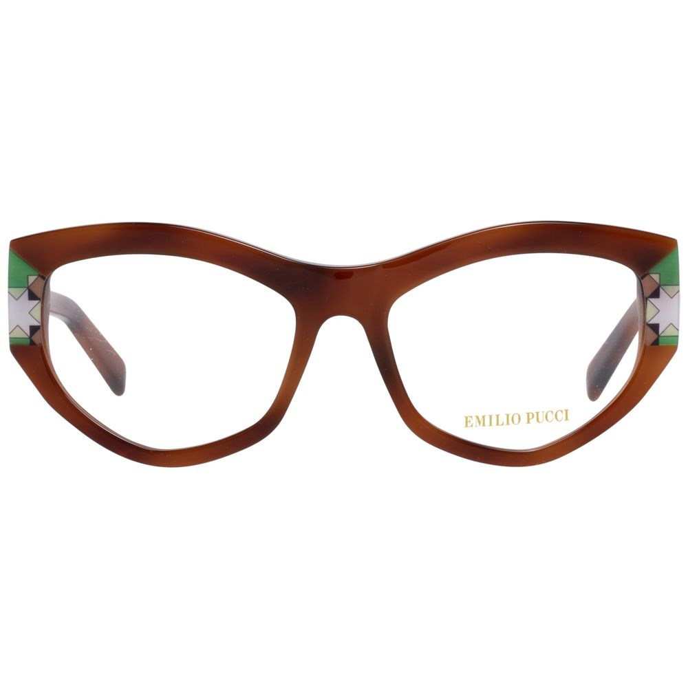 Emilio Pucci Brown Women Optical Frames - Luksusmuotia Emilio Pucci - Tutustu YVES JAVANNI® 