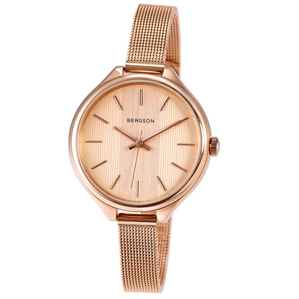 Bergson Rose Gold Women Watch - Luksusmuotia Bergson - Tutustu YVES JAVANNI® 