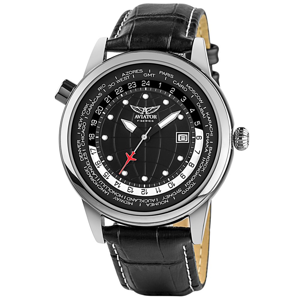 Aviator Silver Men Watch - Luksusmuotia Aviator - Tutustu YVES JAVANNI® 