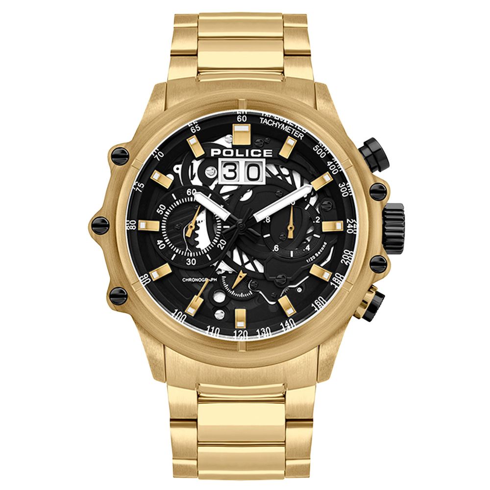 Police Gold Men Watch - Luksusmuotia Police - Tutustu YVES JAVANNI® 