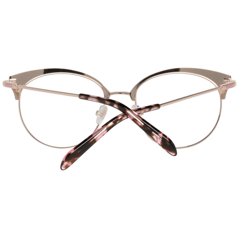 Emilio Pucci Gold Women Optical Frames - Luksusmuotia Emilio Pucci - Tutustu YVES JAVANNI® 