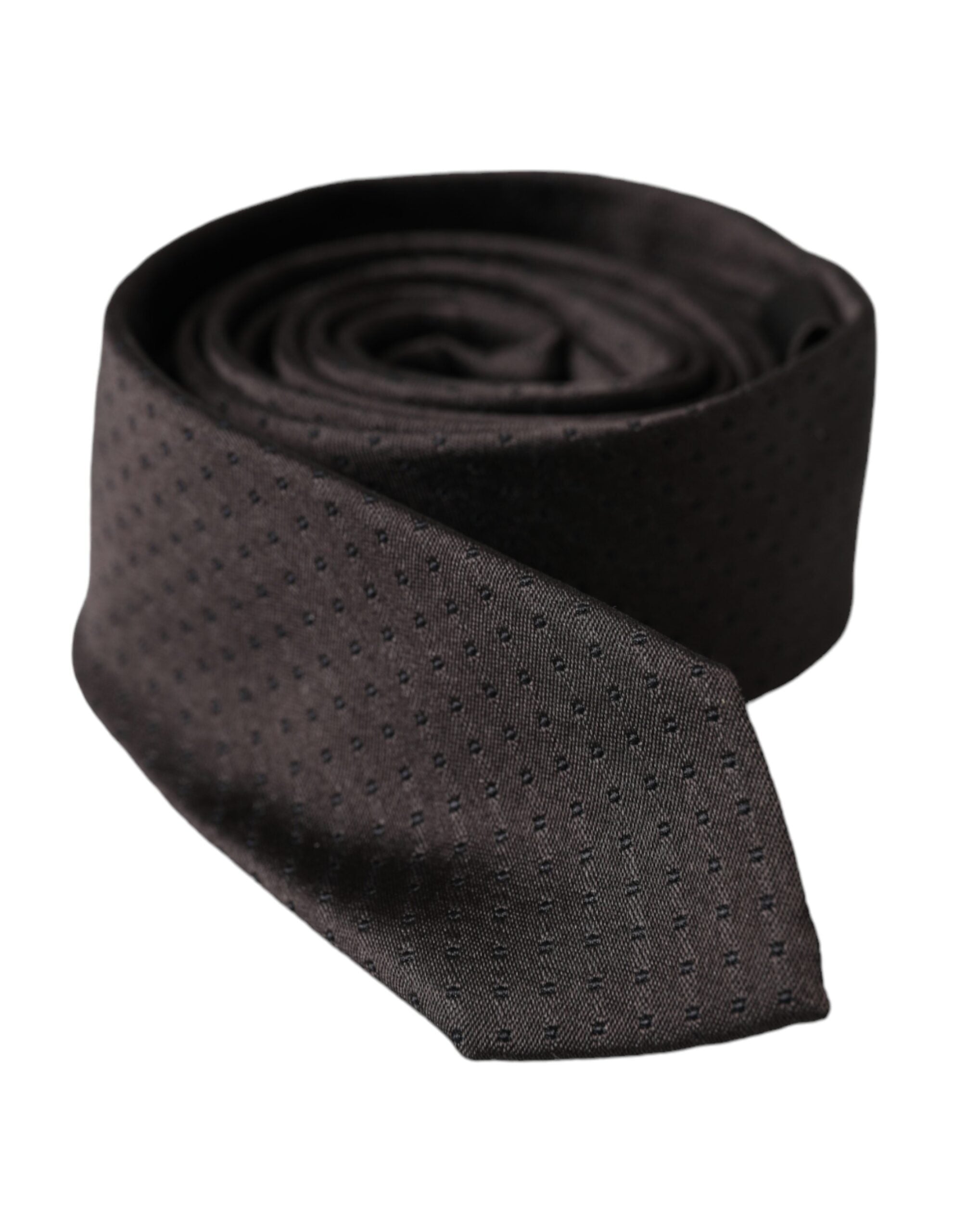 Dolce & Gabbana Black Patterned Silk Adjustable Men Tie - Luksuslaukut ja asusteet Dolce & Gabbana - Tutustu YVES JAVANNI® 