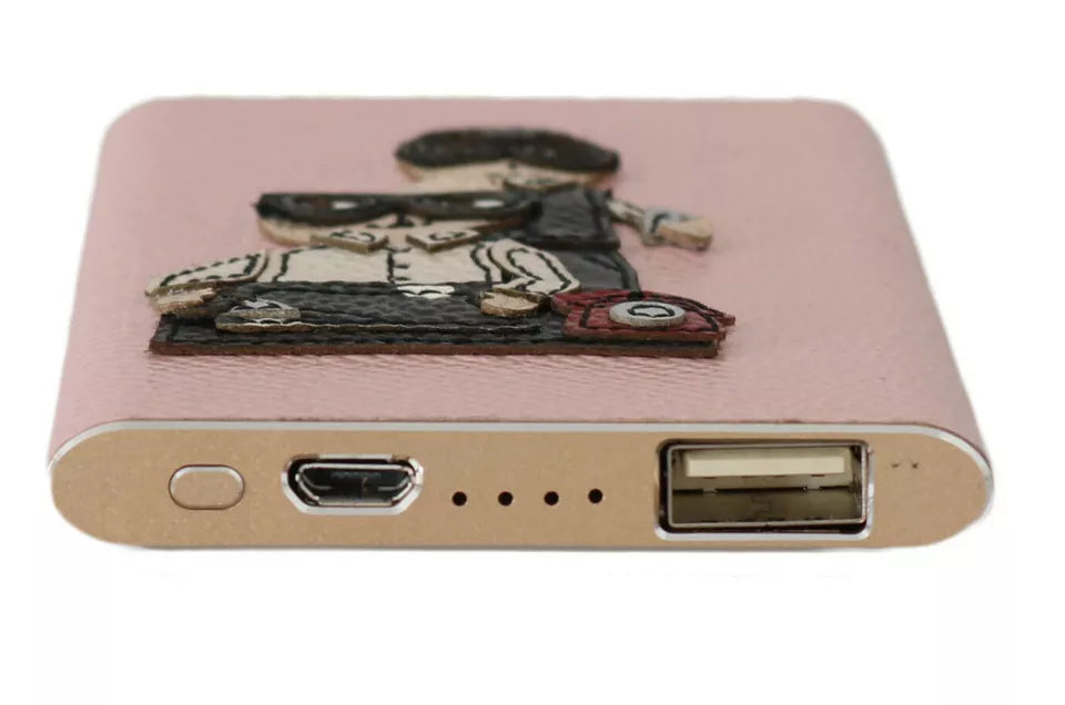 Dolce & Gabbana Chic Pink Leather Power Bank - Luksusmuotia Dolce & Gabbana - Tutustu YVES JAVANNI® 