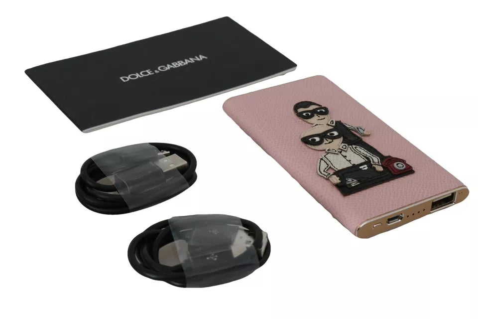 Dolce & Gabbana Chic Pink Leather Power Bank - Luksusmuotia Dolce & Gabbana - Tutustu YVES JAVANNI® 