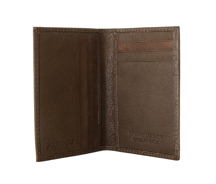 Billionaire Italian Couture Elegant Leather Men's Wallet in Brown - Luksuslaukut ja asusteet Billionaire Italian Couture - Tutustu YVES JAVANNI® 