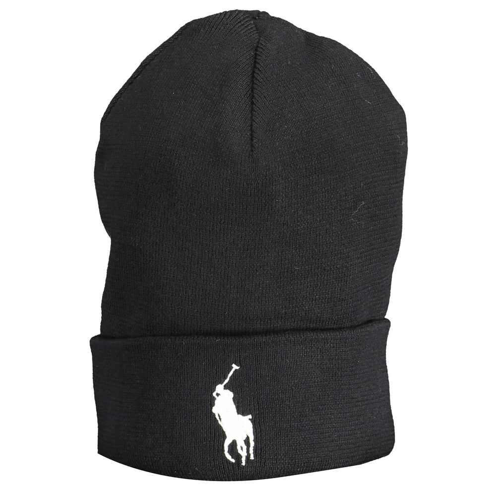 Ralph Lauren Black Cotton Beanie - Luksusmuotia Ralph Lauren - Tutustu YVES JAVANNI® 