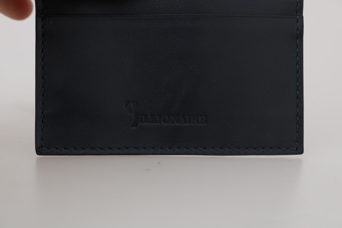 Billionaire Italian Couture Elegant Blue Leather Men's Wallet - Luksusmuotia Billionaire Italian Couture - Tutustu YVES JAVANNI® 