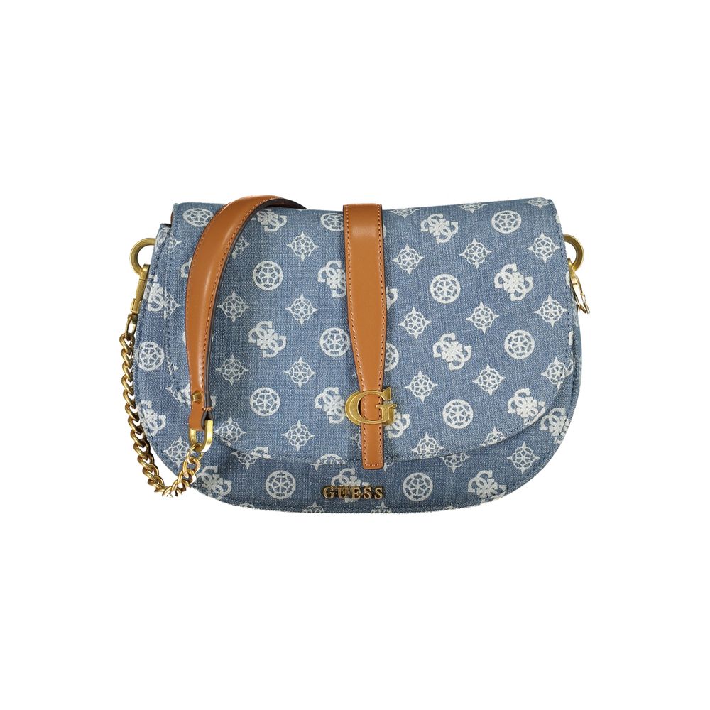 Guess Light Blue Cotton Handbag - Luksusmuotia Guess Jeans - Tutustu YVES JAVANNI® 